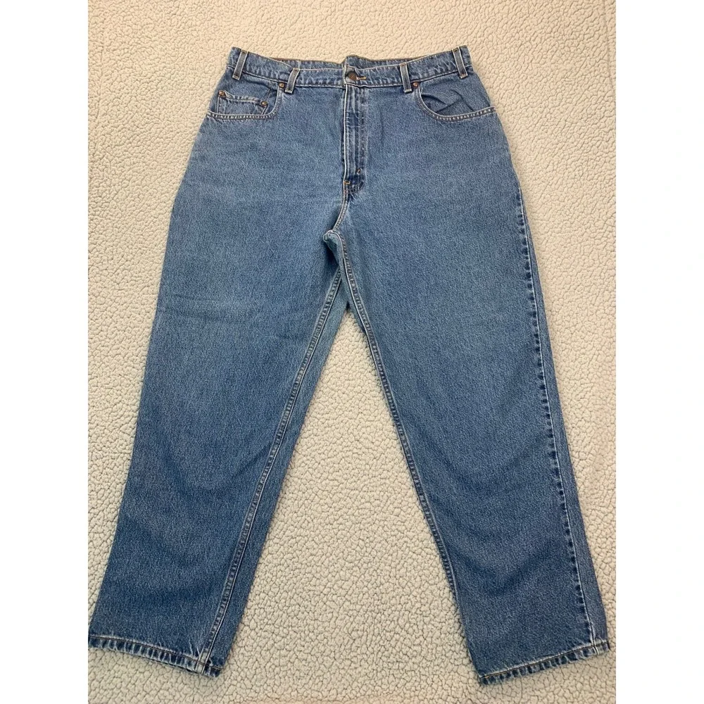 Vintage 1993 Levis 545 Jeans Mens 40x30 Blue Loose Fit Orange‎ Tab Cotton 90s
